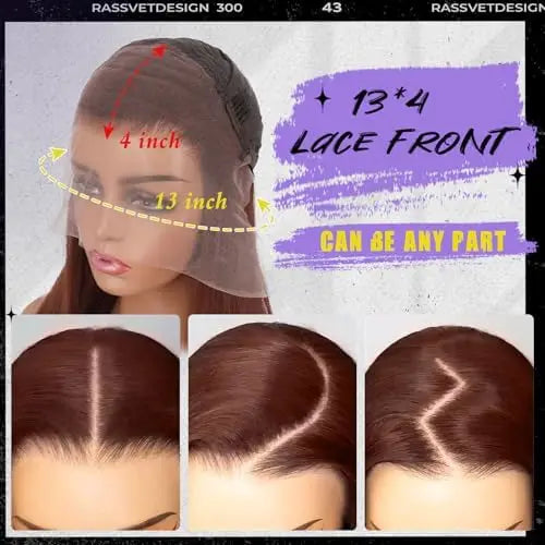 Wholesale 30 Inch Long Straight Premium Synthetic Lace Front Wigs High Temperature