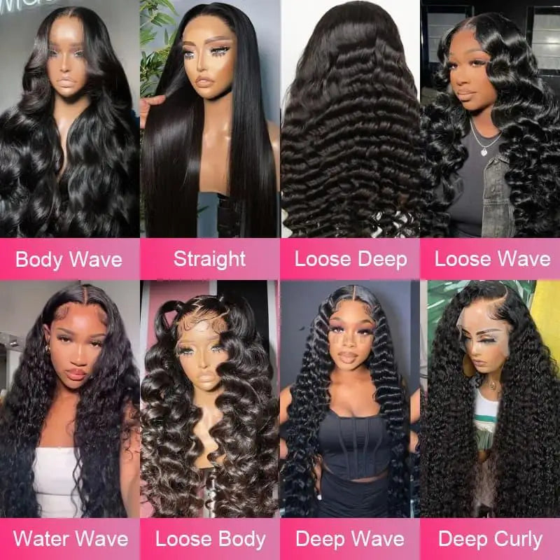 32 34 36 38 40 Inch Human Hair HD Transparent Lace Front Wigs for Women Pre-made Virgin Raw Indian Hair Lace Frontal Wigs