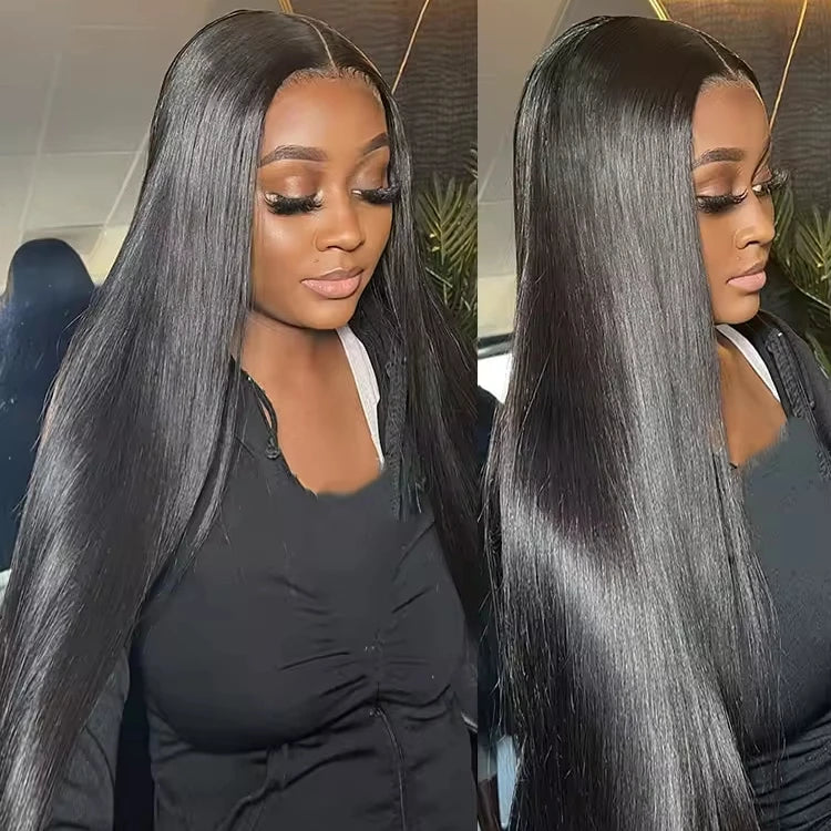 32 34 36 38 40 Inch Human Hair HD Transparent Lace Front Wigs for Women Pre-made Virgin Raw Indian Hair Lace Frontal Wigs