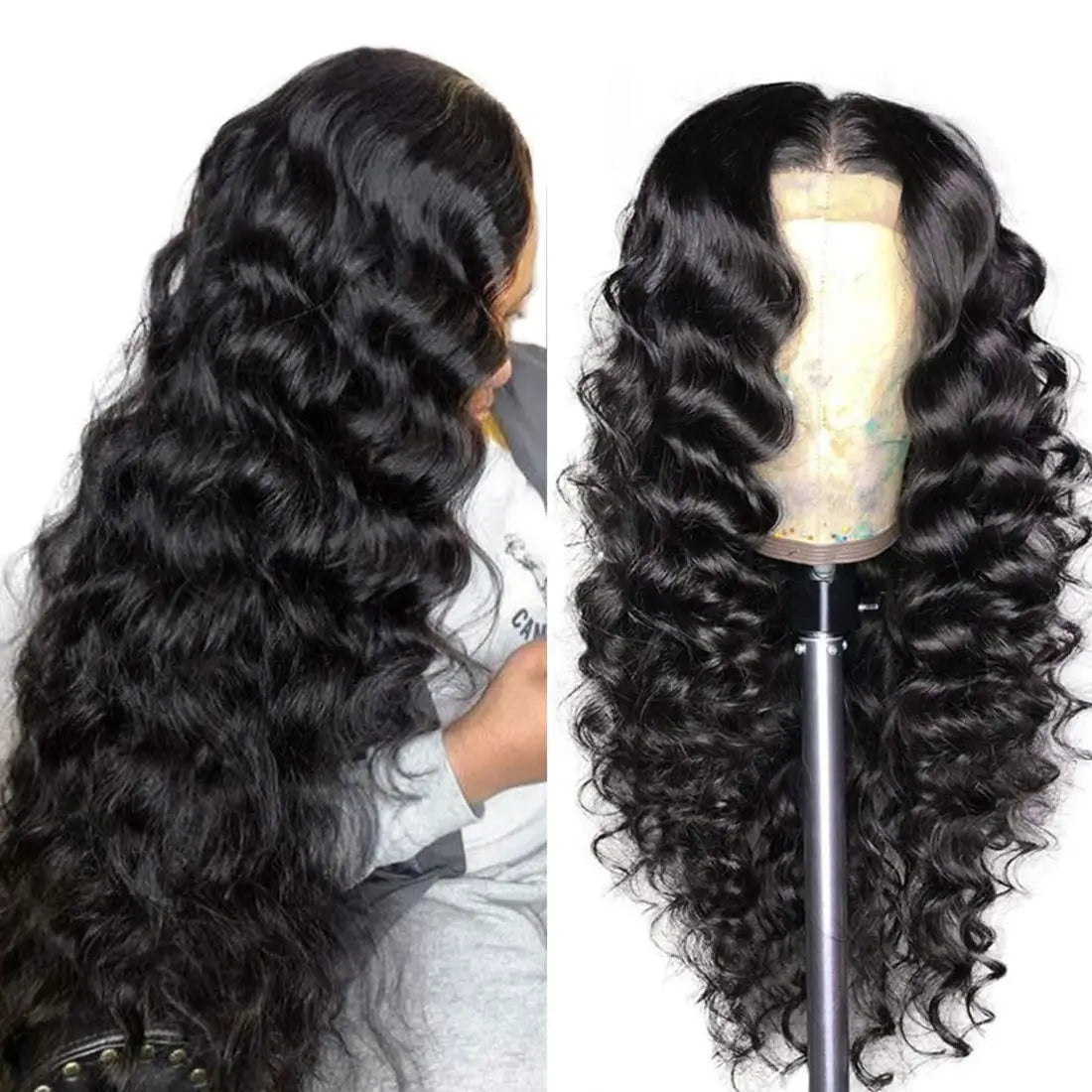 32 34 36 38 40 Inch Human Hair HD Transparent Lace Front Wigs for Women Pre-made Virgin Raw Indian Hair Lace Frontal Wigs