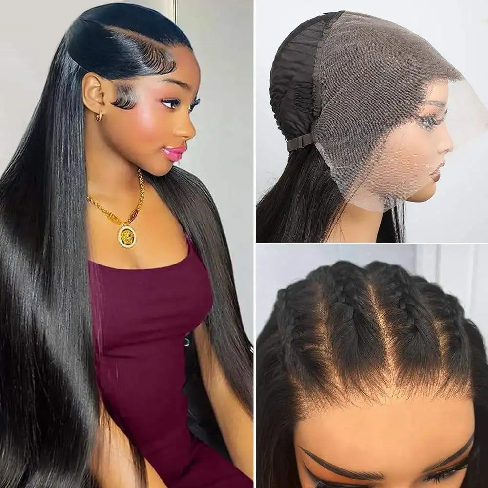 Colored Straight Human Hair Wigs 13x4 HD Lace Frontal Wigs Natural Color Lace Front Human Hair Wigs For Woman on Clearance Sale for Women ready to wear On Clearance Sale Pre Plucked Wig Party work daily life
