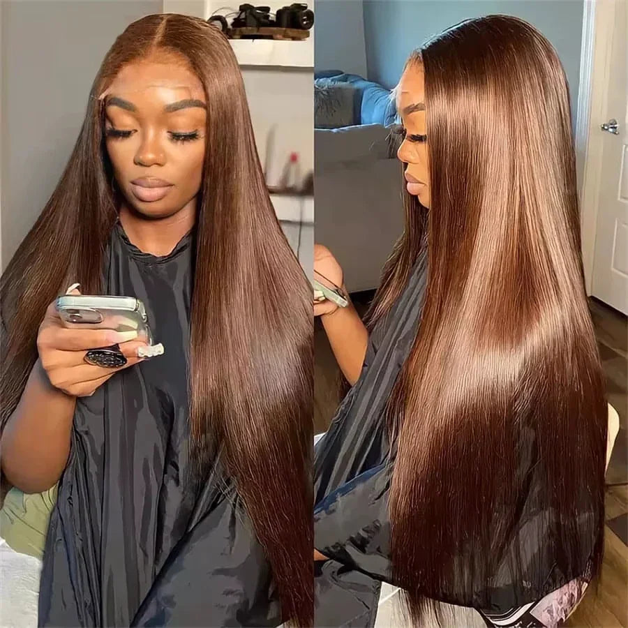 Colored Straight Human Hair Wigs 13x4 HD Lace Frontal Wigs Natural Color Lace Front Human Hair Wigs For Woman on Clearance Sale for Women ready to wear On Clearance Sale Pre Plucked Wig Party work daily life