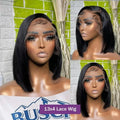 Straight Short Bob 13x6 HD Lace Front Human Hair Wigs Glueless Wigs 220 Density Pre Plucked Brazilian For Women 5x5 HD Lace Wig