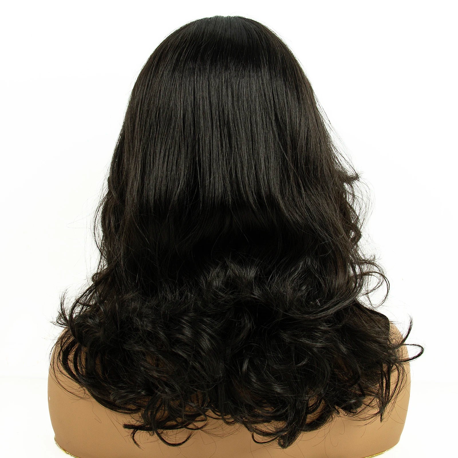 Lace Front Wig Deep Pre-Cut Black Short Curly Synthetic Hair 6*4 T Part Lace Center Part For Daily Replace Used