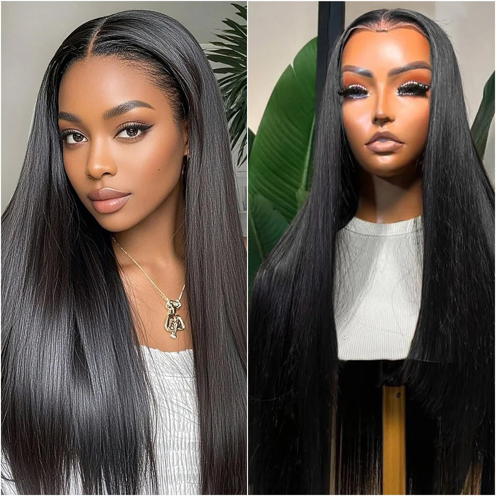 360 Full HD Lace Closure Frontal Wig Bone Straight 40 Inch 13x6 Transparent Lace Front Human Remy Hair Brazilian Wigs for Women