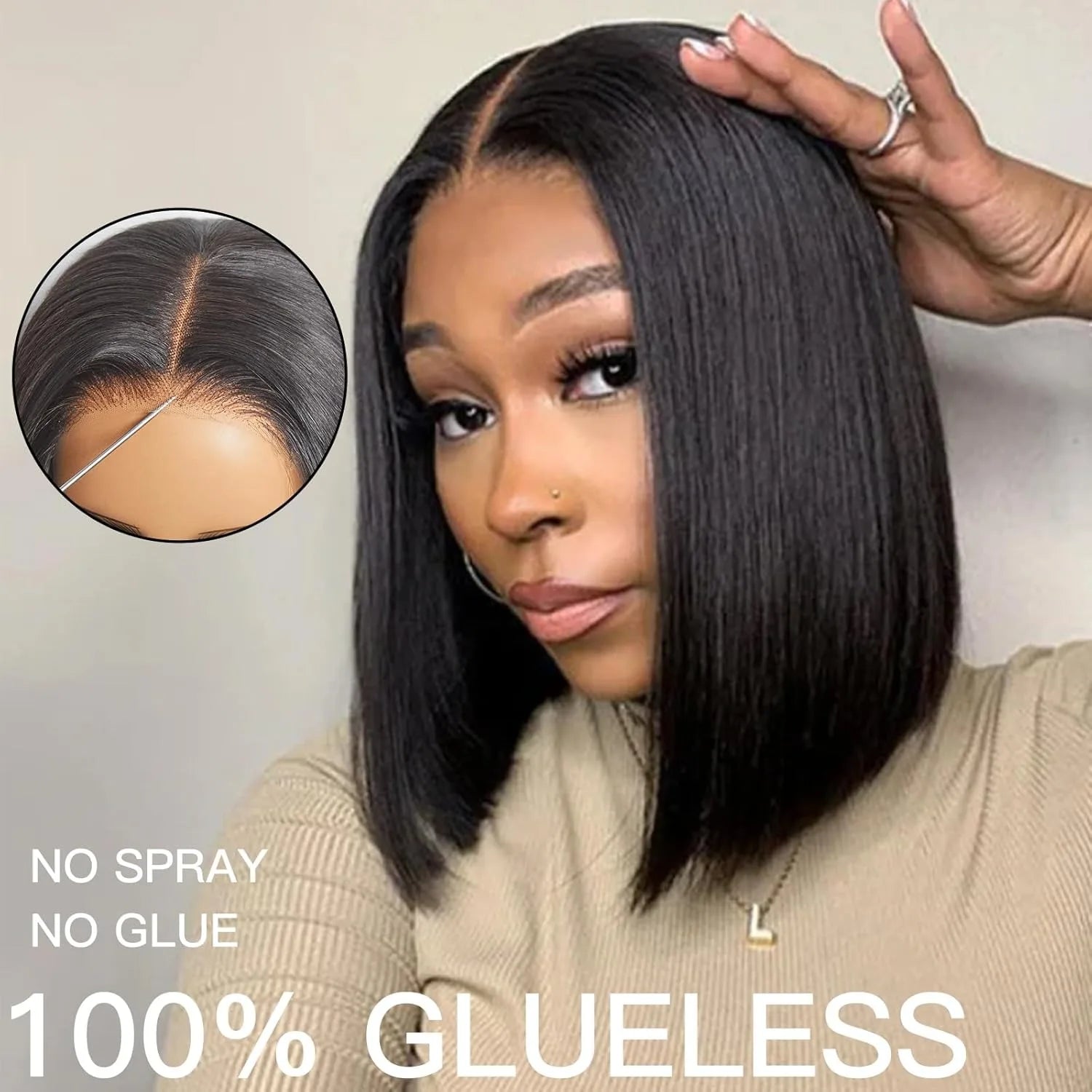 13x4 Straight Bob Wig Human Hair 100% Glueless Wear and Go HD Lace Wigs Human Hair Preplucked Short Human Hair Lace Frontal Wigs