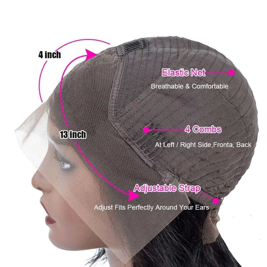 Colored Straight Human Hair Wigs 13x4 HD Lace Frontal Wigs Natural Color Lace Front Human Hair Wigs For Woman on Clearance Sale for Women ready to wear On Clearance Sale Pre Plucked Wig Party work daily life